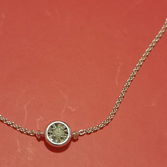 Monica Vinader Silver DIAMOND ESSENTIAL BRACELET - Picture 2 of 5